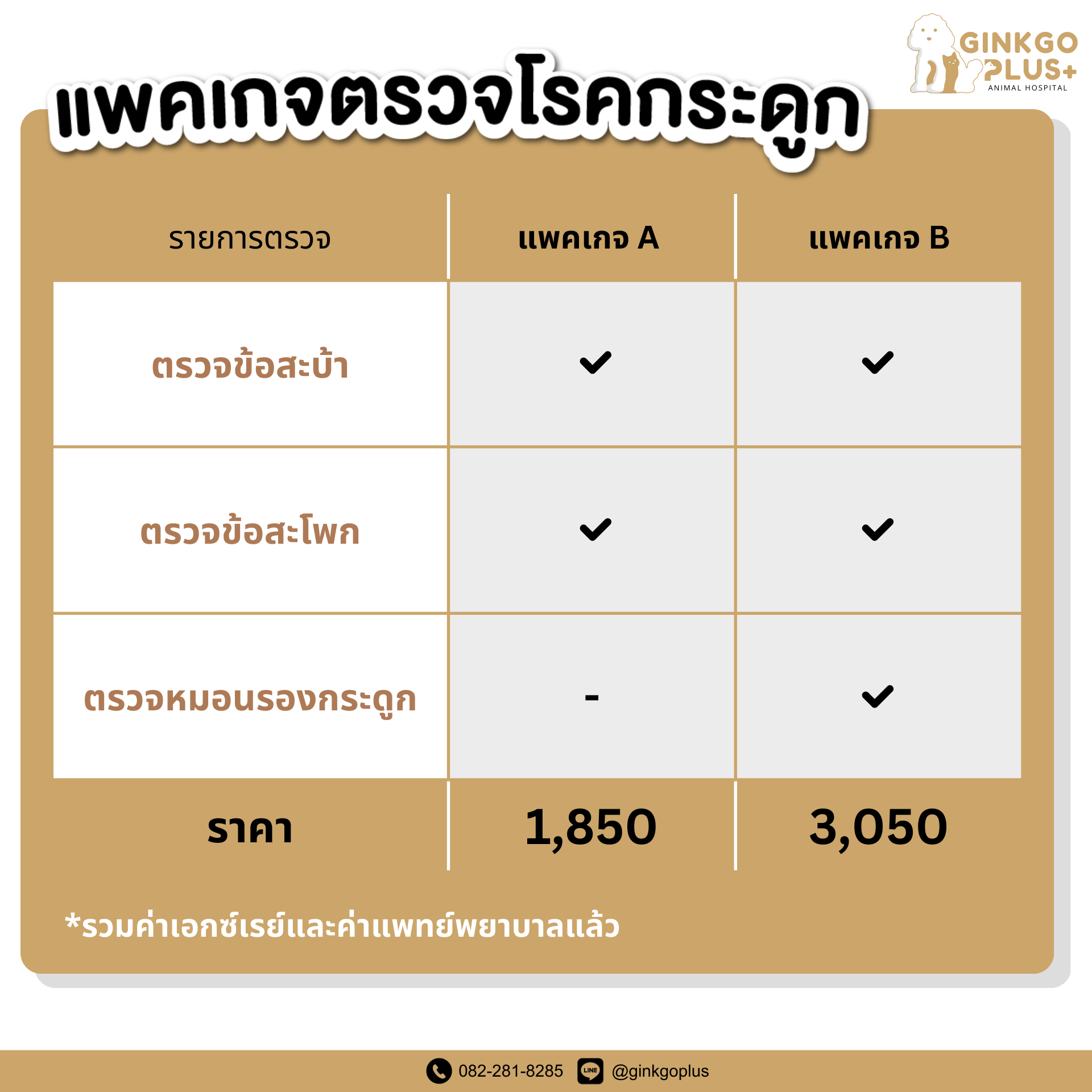 แพ็คเกจตรวจโรคกระดูก